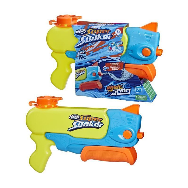 Nerf Super Soaker Wave Spray, Water blaster, the rotary nozzle creates