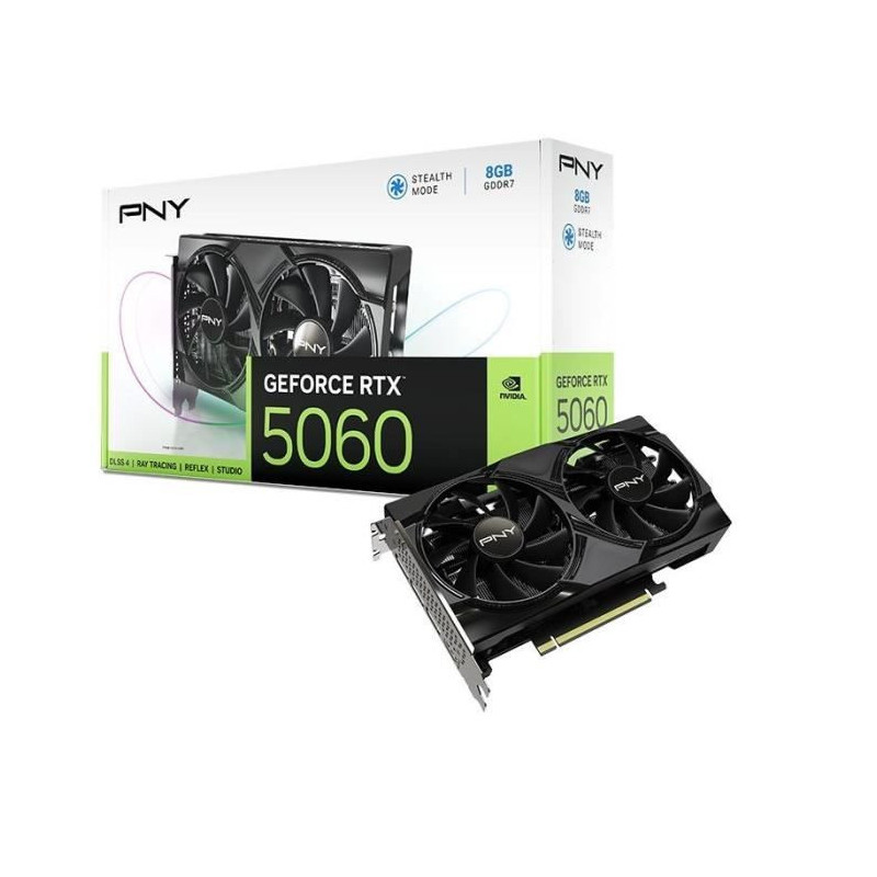 PNY - Graphics Card - GEFORCE RTX™ 5060 - 8GB - Dual Fan - DLSS 4