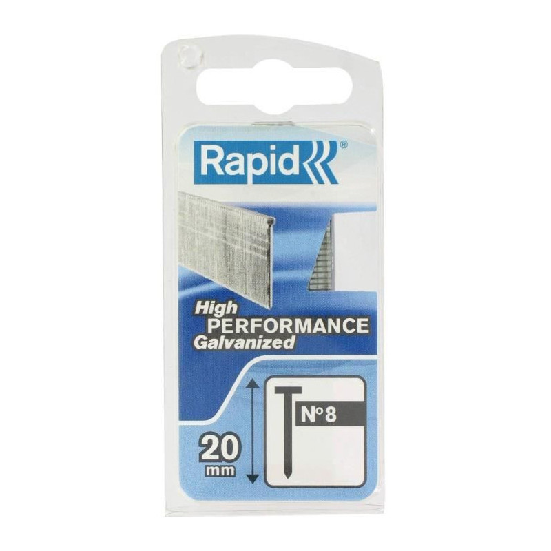 RAPID Galvanized tips - Fine wire - N ° 8/20 mm