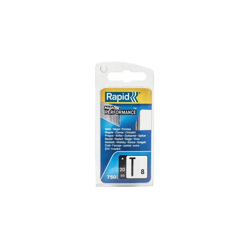 RAPID Galvanized tips - Fine wire - N ° 8/20 mm