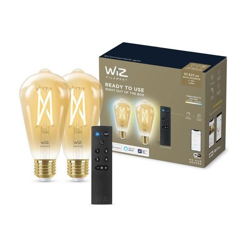 WIZ 2 Wiz 2 Starter Kit Connected Bulbs White Variable E27 50W + Nomad