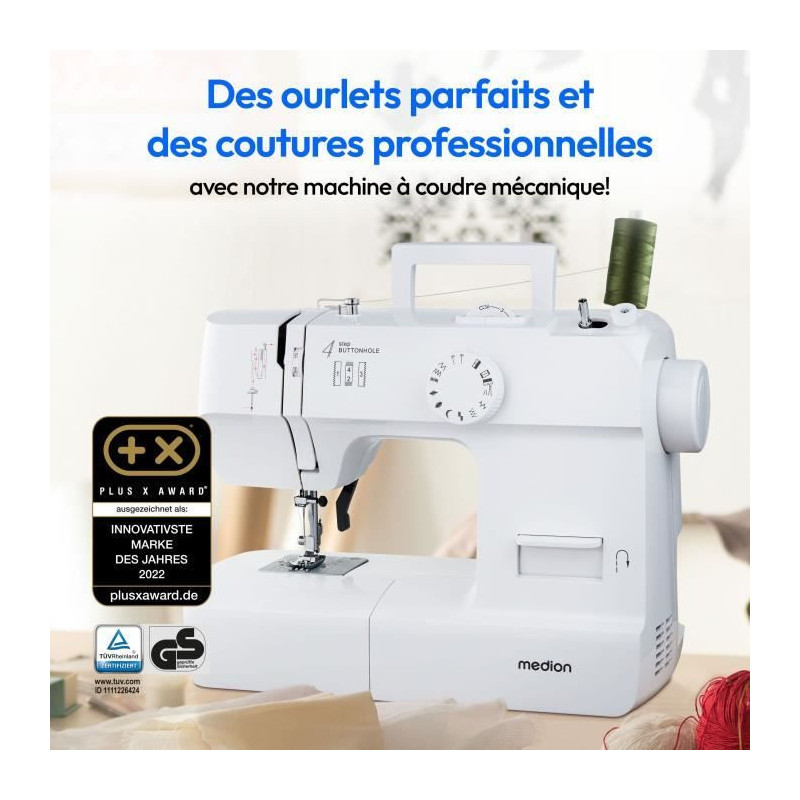 Sewing Machine - MEDION - SM 70 - 71W - 12 Stitches - 700 rpm - LED -