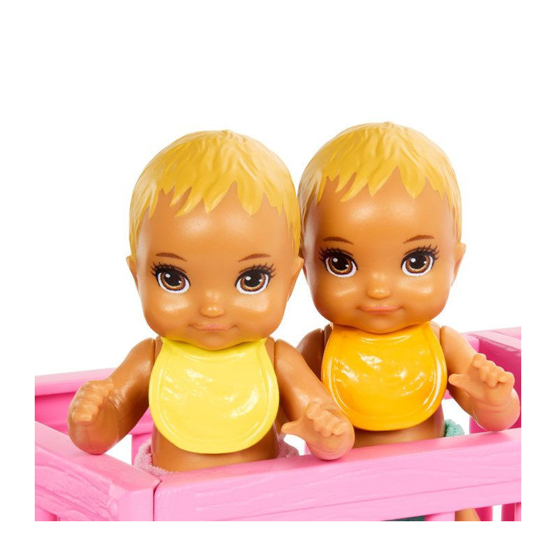Barbie-The Twins' Room-Skipper Playset, Babies and Accessories HXM99