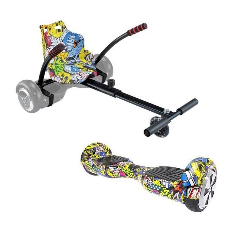 URBANGLIDE Pack Hoverboard + Kart Pilot - Multicolor - Wheels 6.5 - 55