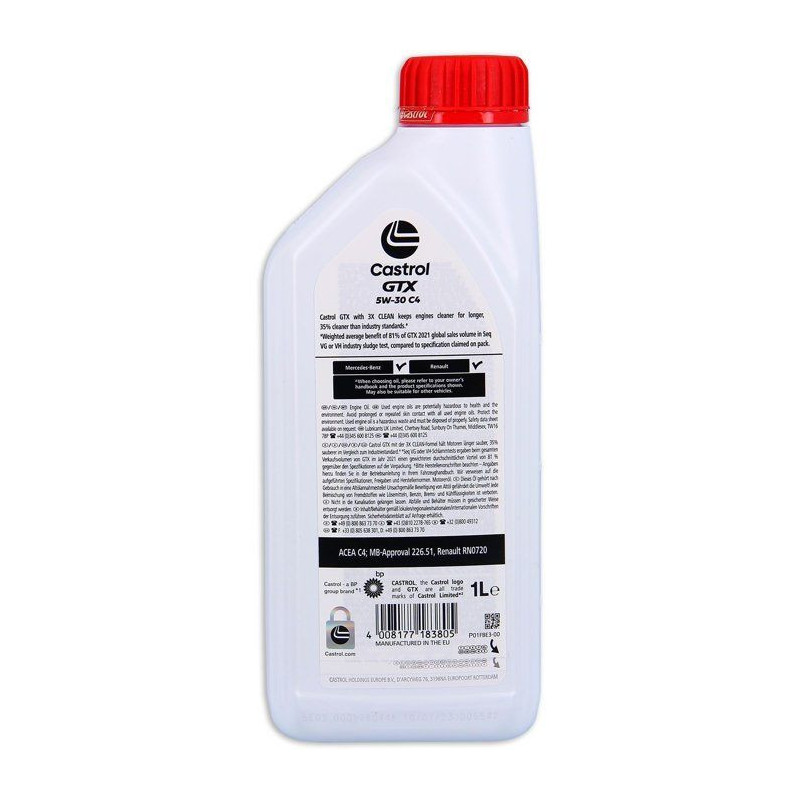Engine oil - CASTROL - GTX 5W-30 C4 - 1L