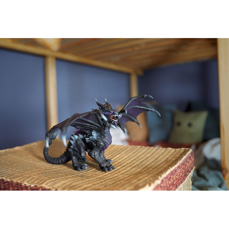 Dark Dragon Figure - Ultra-Realistic and Durable Toy Dragon with Movab