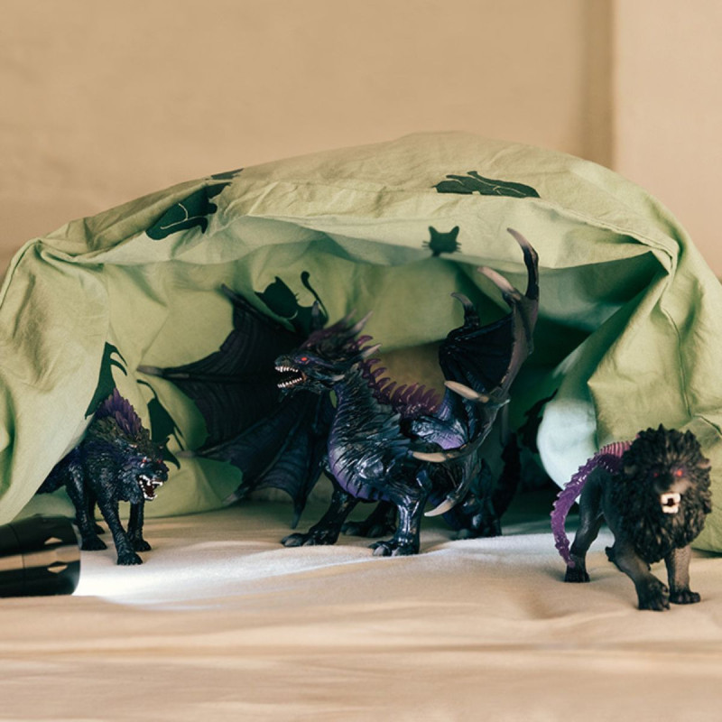 Dark Dragon Figure - Ultra-Realistic and Durable Toy Dragon with Movab