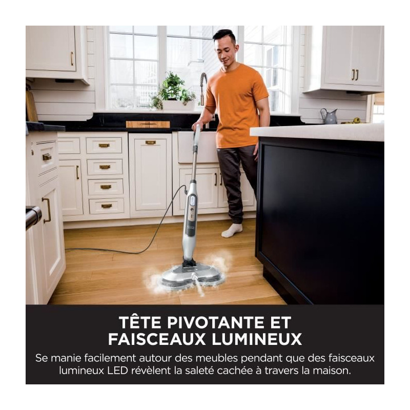 SHARK S8201EU Steam Mop - Automatic Steam Mop - 2 rotating pads - 3 st