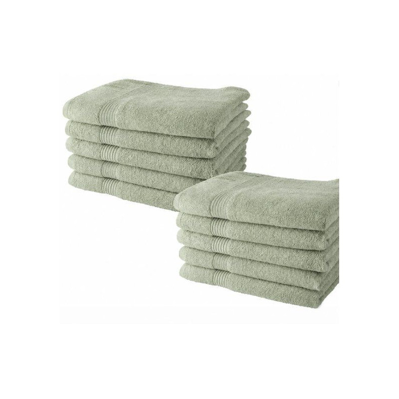 TODAY Essential - Set of 10 hand towels 50x90 cm 100% Cotton, Celadon