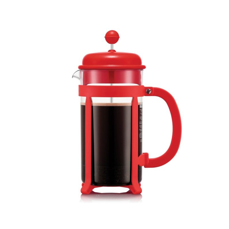 Java piston coffee maker 8 cups red - Bodum