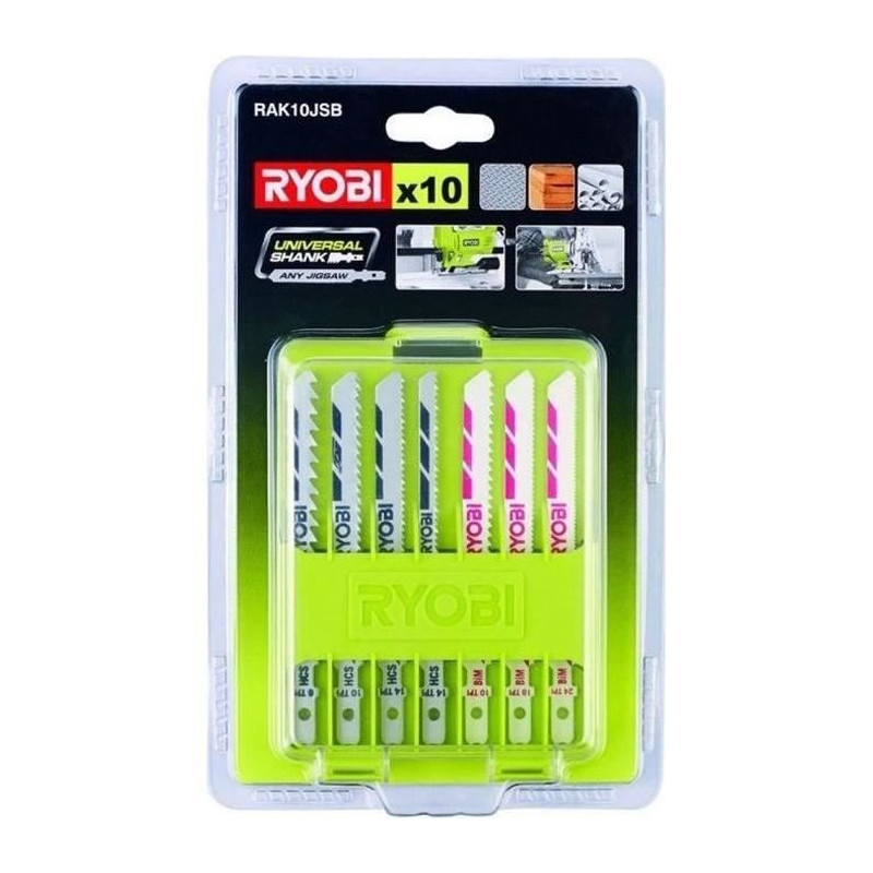 RYOBI Box 10 blades for jigsaw 102 mm