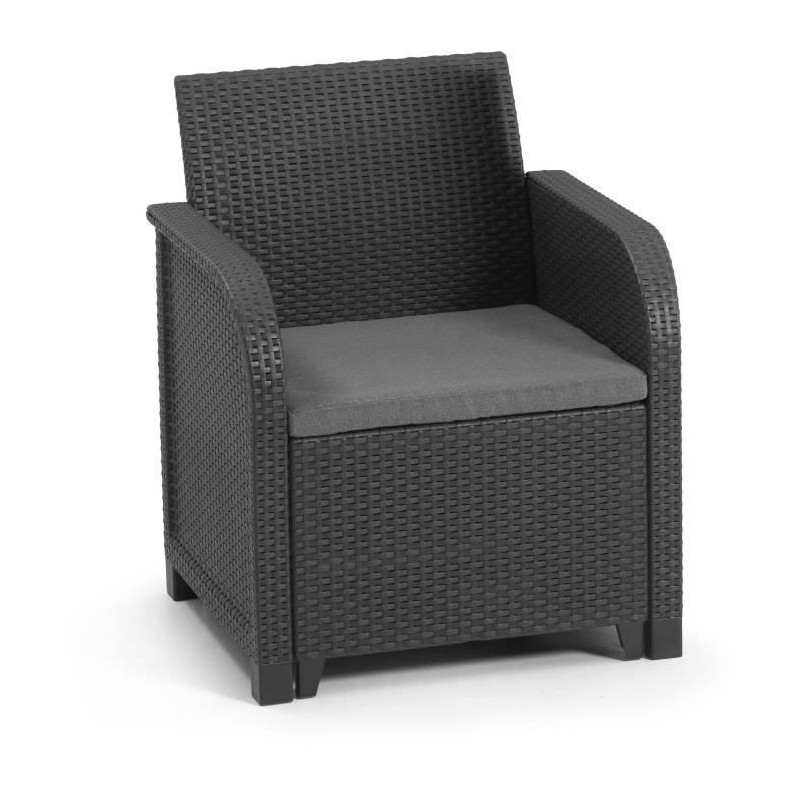 Garden armchair with cushion - resin - Allibert by Keter - Sanremo - G