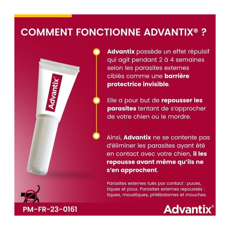 Advantix Dog Antiparasitic solution very large breed 40 to 60kg 6 pipe