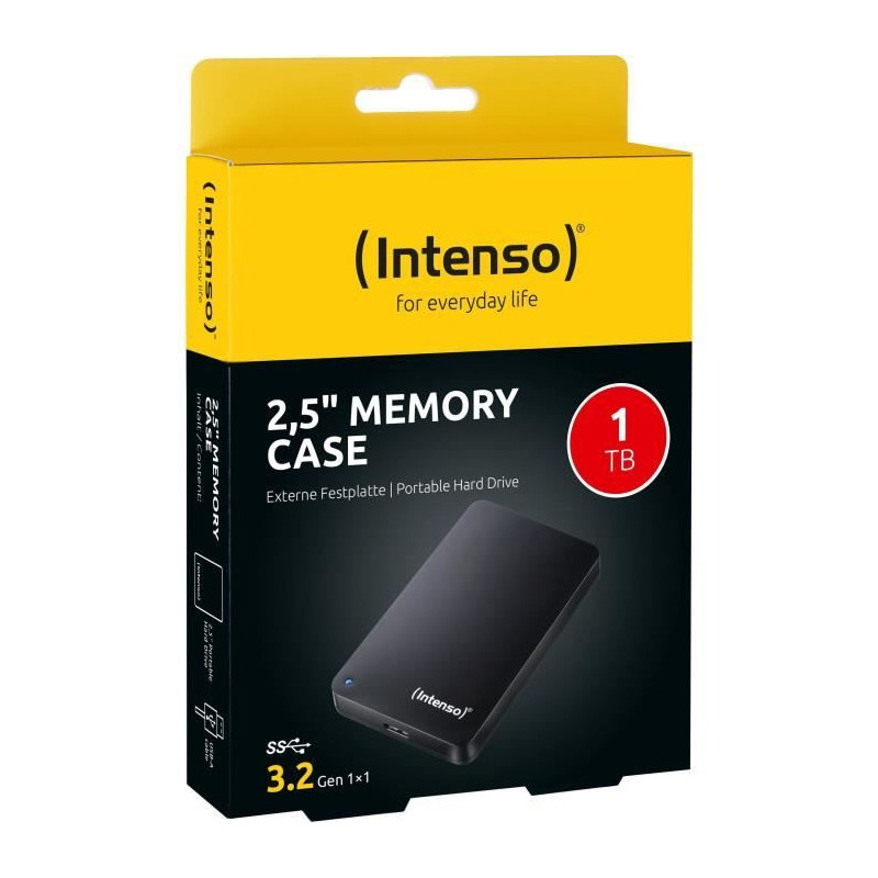 Portable external hard drive - INTENSO - HDD 3.2' - 1 TB - Anthracite