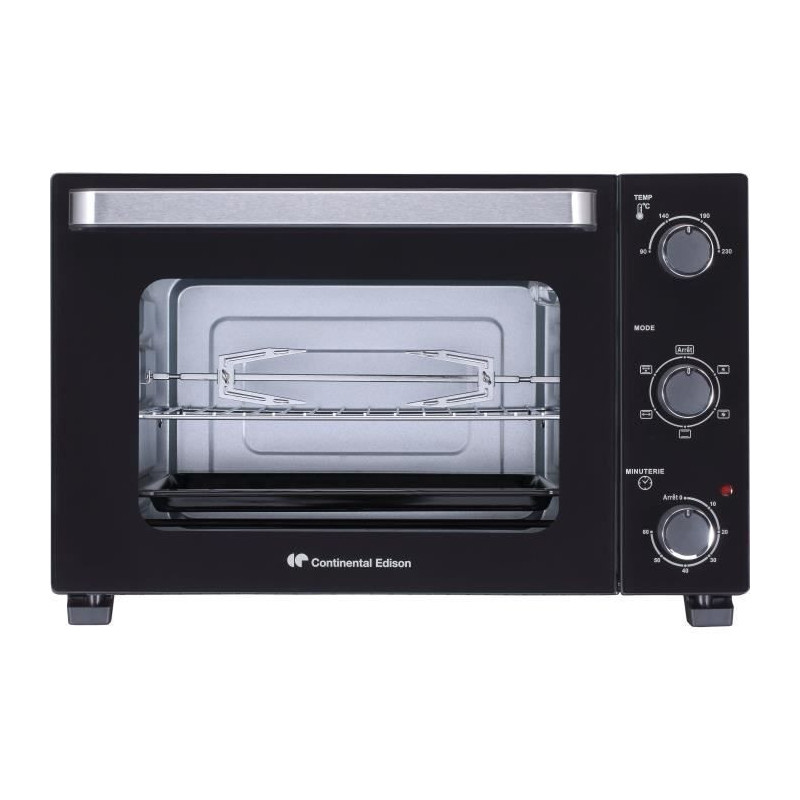 Continental Edison CEMF35B4 - Electric minifour 35L Black - 1500W - Ro