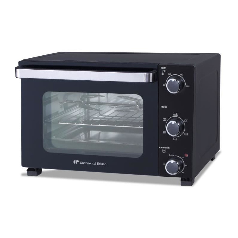 Continental Edison CEMF35B4 - Electric minifour 35L Black - 1500W - Ro
