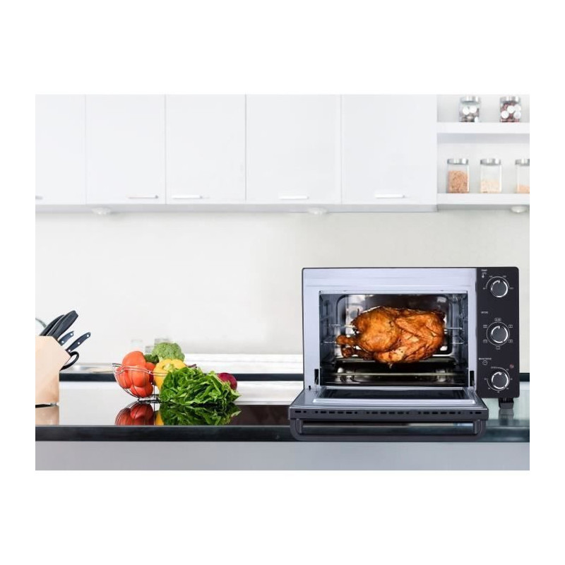 Continental Edison CEMF35B4 - Electric minifour 35L Black - 1500W - Ro