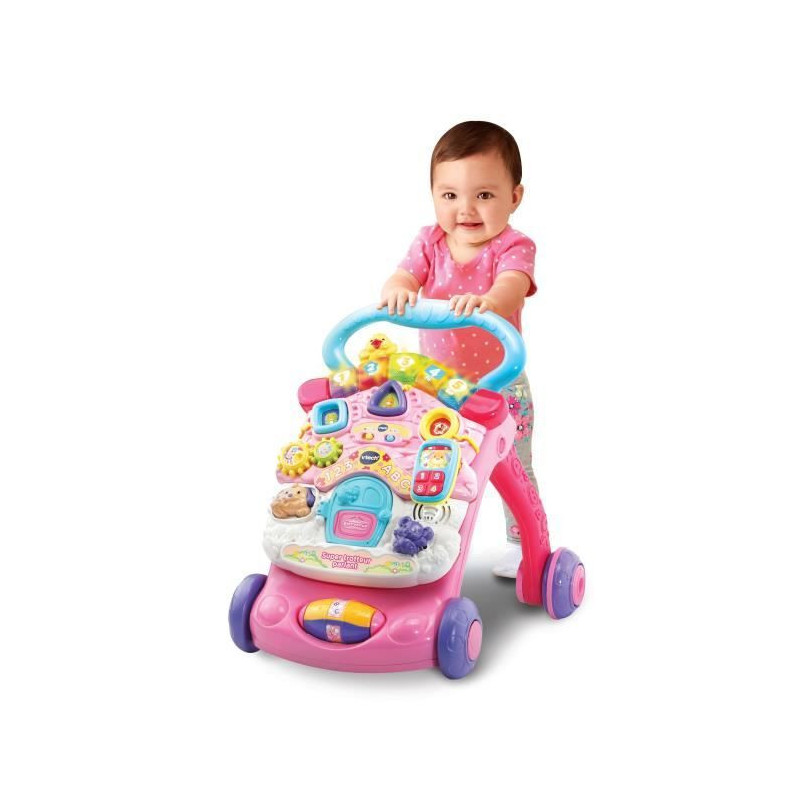 SUPER TROTTEUR SPEAKING 2 IN 1 PINK