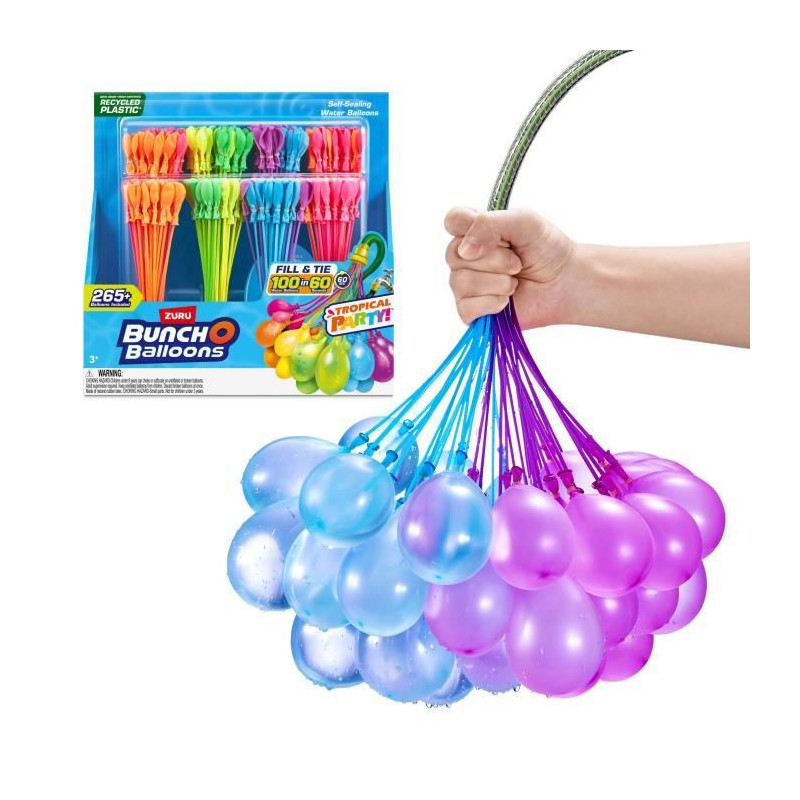 Water Balloons - ZURU BUNCHO BALLOONS - Tropical Party - 265 Balloons