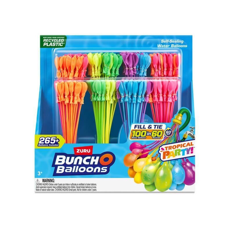 Water Balloons - ZURU BUNCHO BALLOONS - Tropical Party - 265 Balloons
