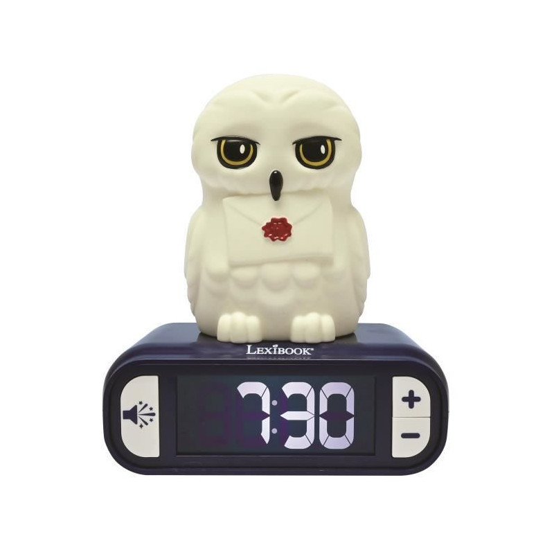 LEXIBOOK Digital Night Light Alarm Clock - Hedwig - 3D Light and Sound