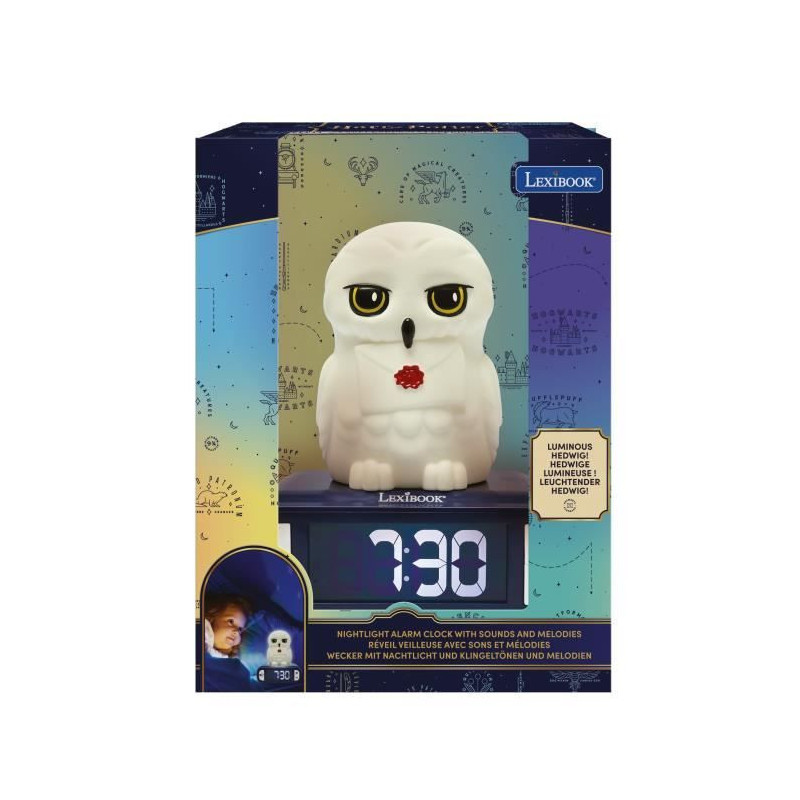 LEXIBOOK Digital Night Light Alarm Clock - Hedwig - 3D Light and Sound