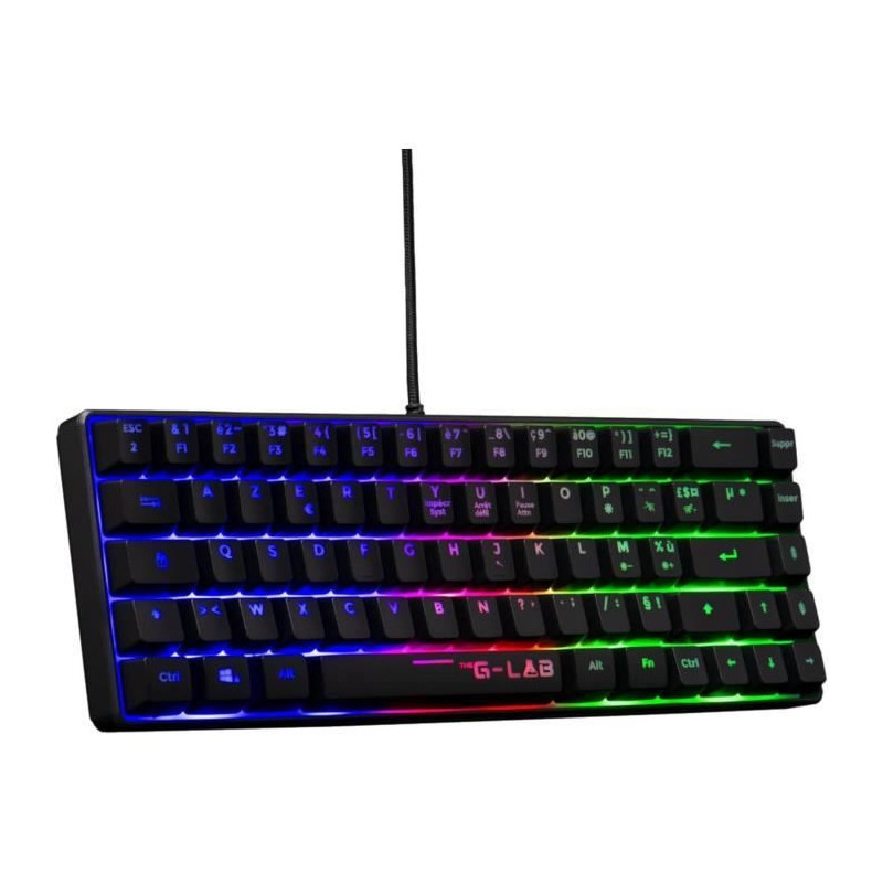 Gaming Keyboard - THE G-LAB - KEYZ-HYDROGEN/FR - 60% Black Membrane