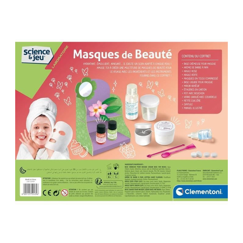 CLEMENTONI Science & Jeu - Beauty masks - Scientific game