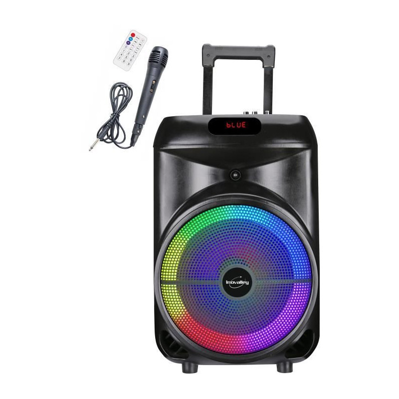 Trolley speaker - INOVALLEY - KA122 - 700W - Bluetooth - Illuminated