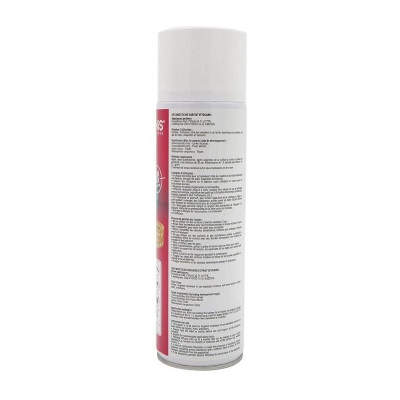 VETOCANIS Anti-flea and anti-mite spray for the home - 500 ml - For ca