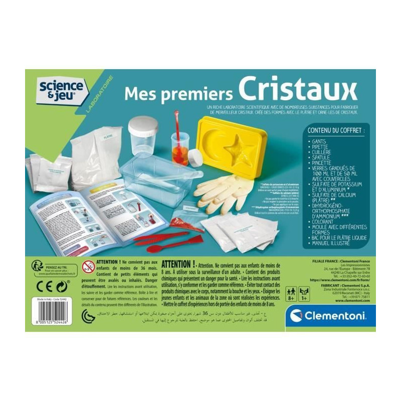 CLEMENTONI Science & Jeu - Create your crystals - Scientific game