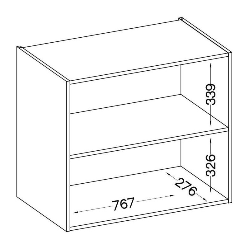 High cabinet 2 tilting doors - L 80 x D 31.6 x H 72 - Mat gray - Lasse