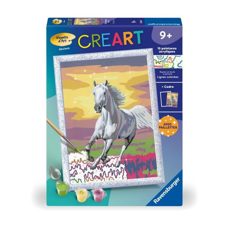 CreArt Kids 18x24cm Horse in the Meadow, Paint by Numbers Kit, Art Num