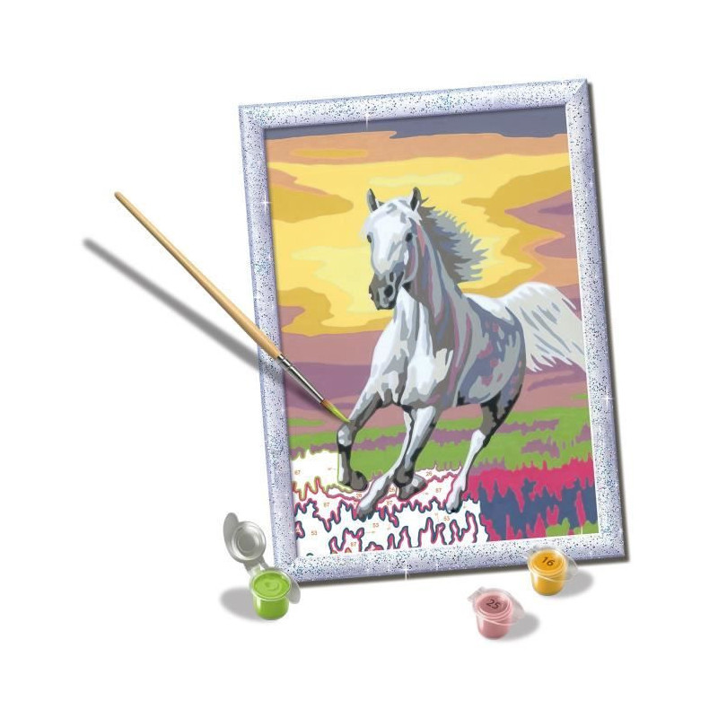 CreArt Kids 18x24cm Horse in the Meadow, Paint by Numbers Kit, Art Num