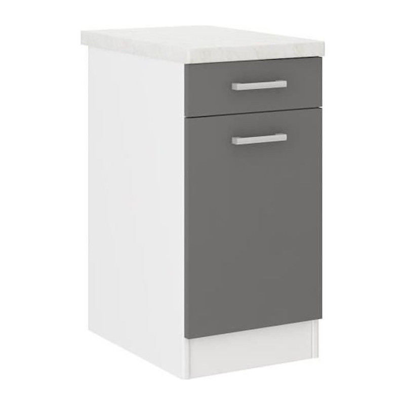 Ultra kitchen bottom furniture 40 cm with worktop included - gray