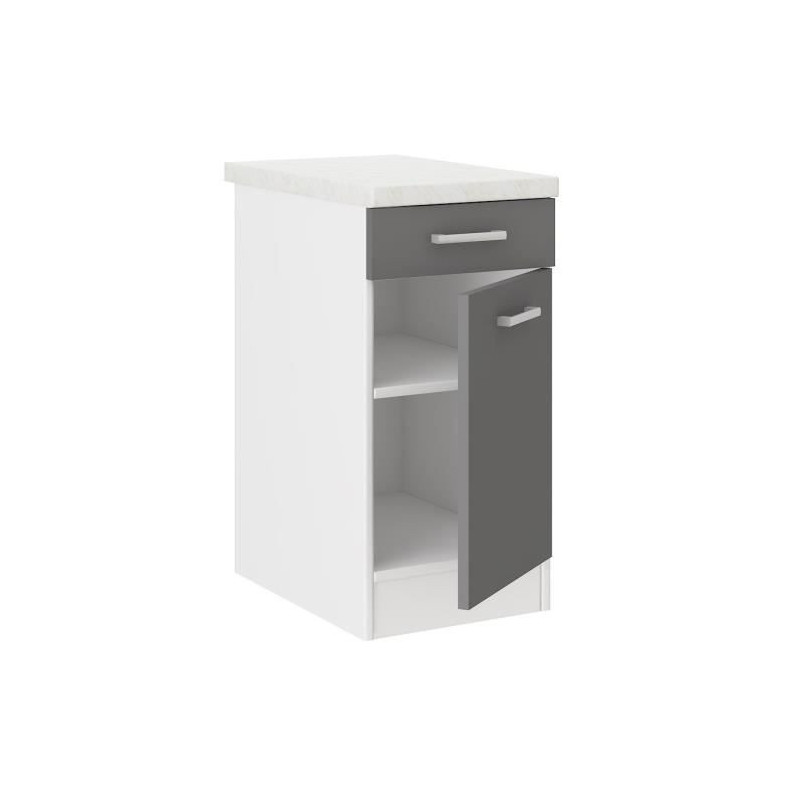 Ultra kitchen bottom furniture 40 cm with worktop included - gray