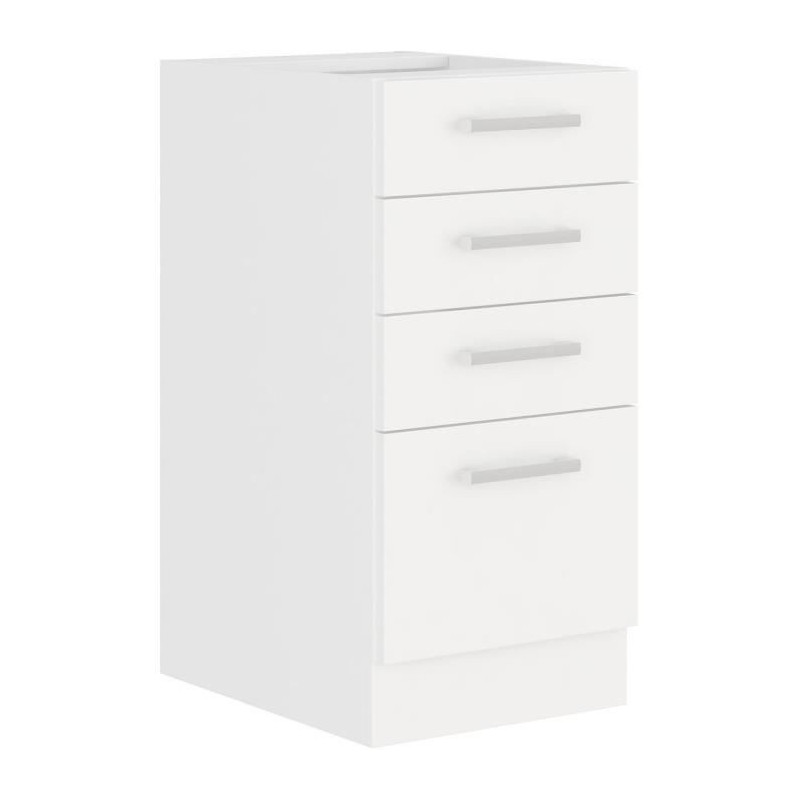 ATLAS Base unit with 4 drawers - White decor - L40cm - Sold without wo