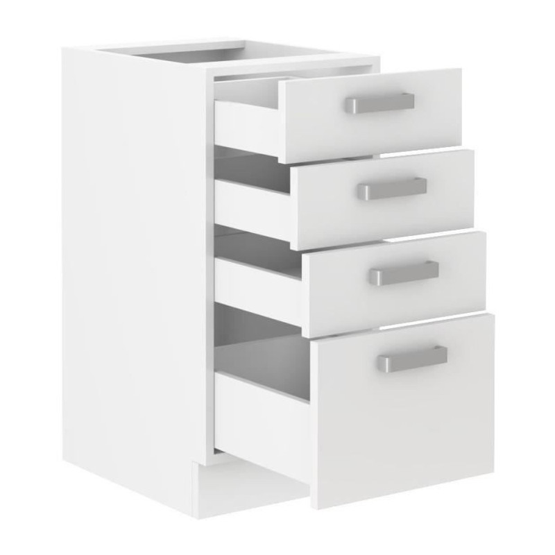 ATLAS Base unit with 4 drawers - White decor - L40cm - Sold without wo