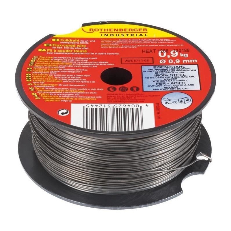 Rothenberger coil Fil Fourre 0.9mm 0.9kg for mig/mag