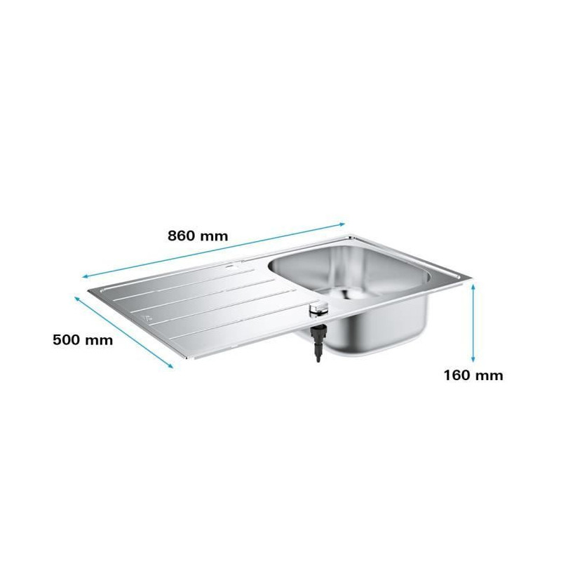 Sink - Stainless steel - Grohe