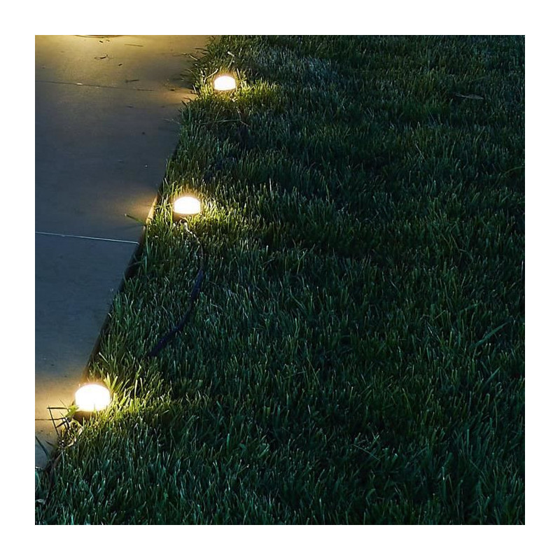 10 mini solar light spots to stick - LUMISKY - SOLIRAY - 12 m - Warm w