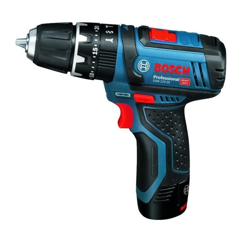 Drill with percussion GSB 12V-15 2x2.0Ah Gal 12v-20 Bosch Bosch Bag