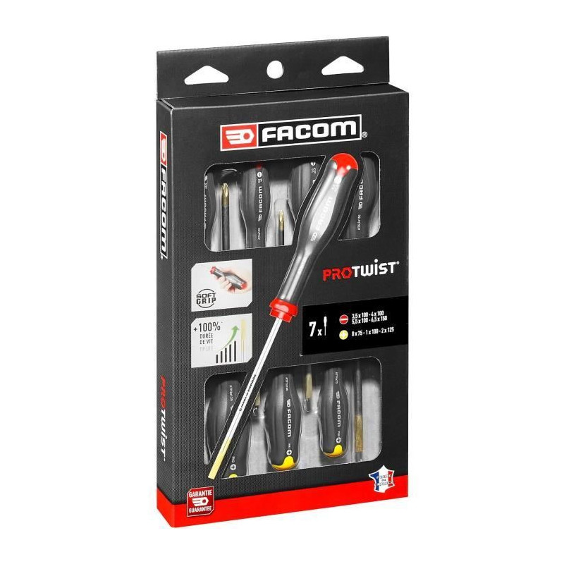 Set of 7 PROTWIST screwdrivers - FACOM - AT.7PB