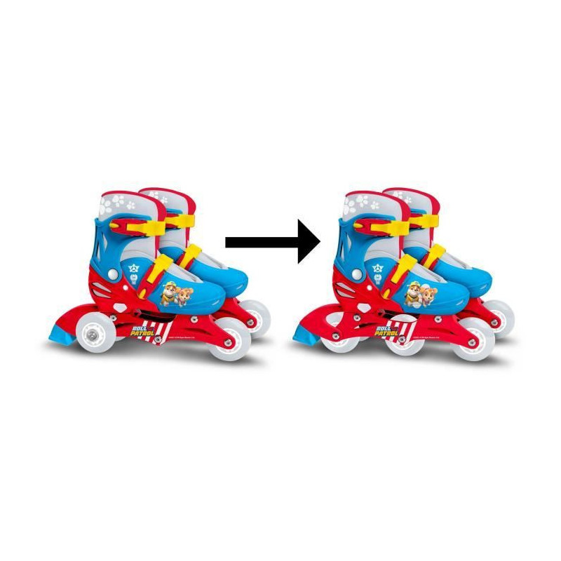 Two in one Inline Skates - PAW PATROL - PAT PATROUILLE - 3 Wheels - Tr