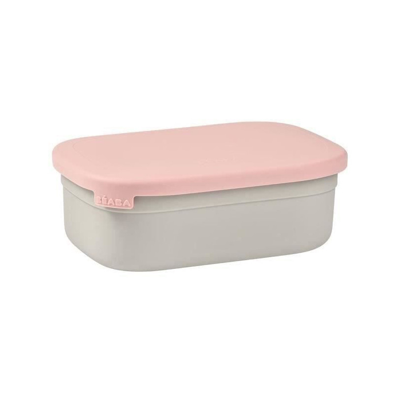 BEABA, Children's stainless steel lunch box, silicone lid and protecti