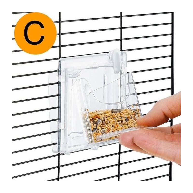 Canary cage - FERPLAST - PIANO 4 - 59 x 33 x 55 cm - White