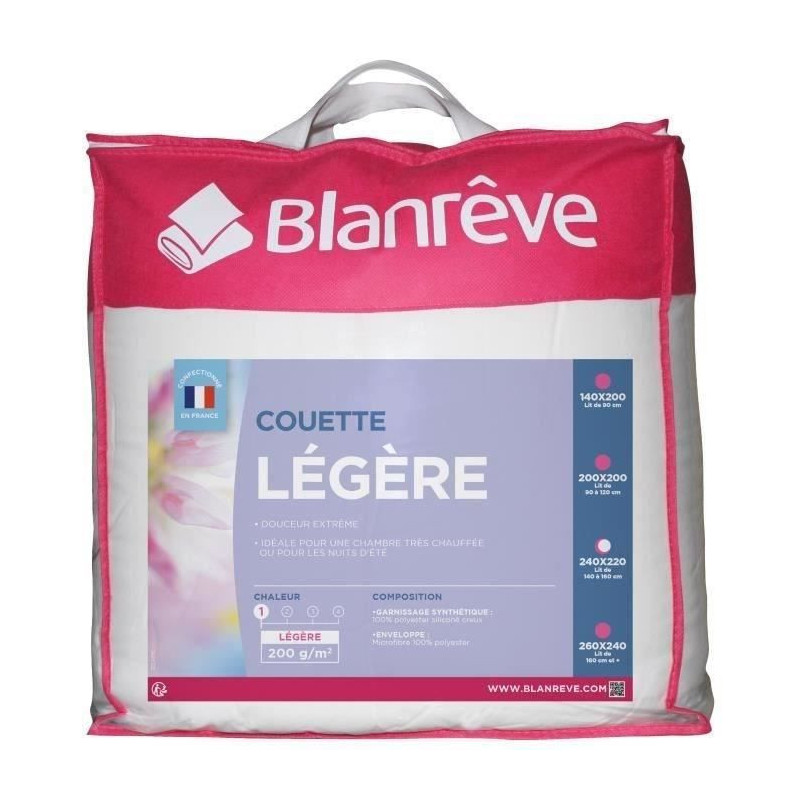 Blanreve Légere duvet in microfiber - 220 x 240 cm - White