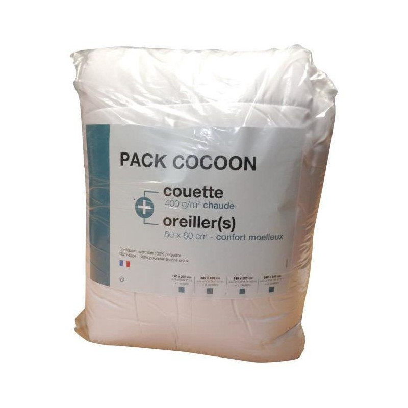 Microfiber bed linen pack - 1 hot duvet 200x200 cm + 2 pillows 60x60 c