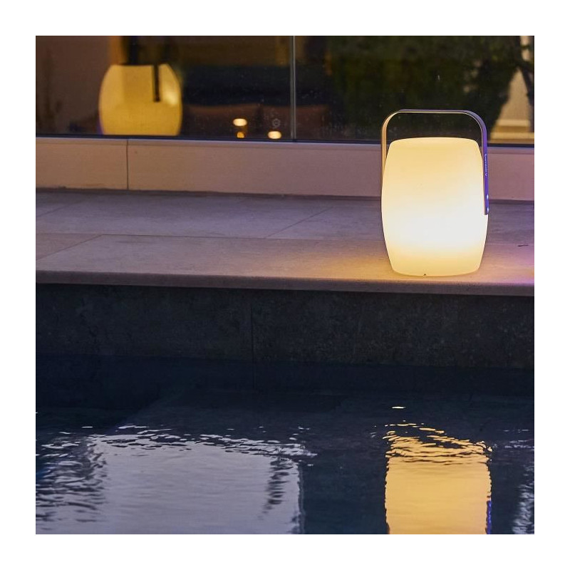 Cordless lantern - LUMISKY - LUCY ROCK - H31 cm - Aluminum handle - Wa