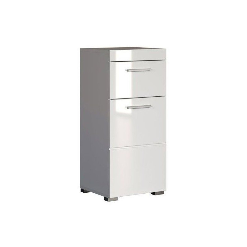Bathroom base unit - AMANDA - 1 door + 1 drawer - L37 x D31 x H79 cm -